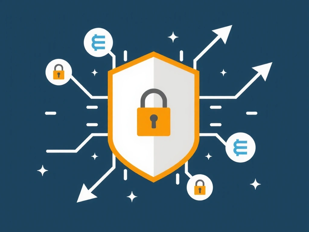 Ilustración de seguridad de datos y privacidad en línea.